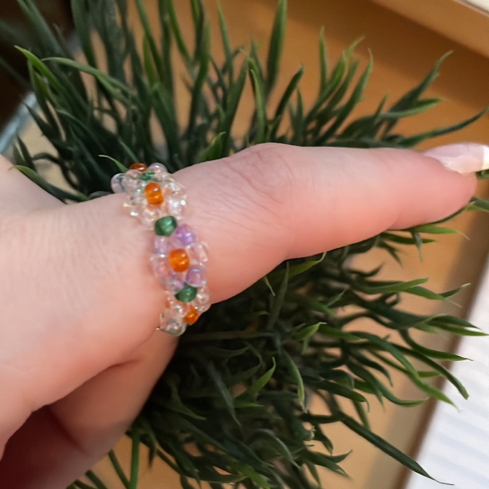 Hand crafted bead ring
